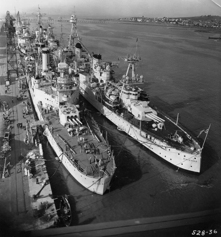WW2 WWII Photo World War Two / US Navy Cruisers San Francisco Chicago Houston
