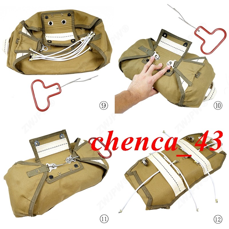 US!!! WWII T-5 Airborne Parachute Bag Paratroopers Backpack with Straps Replica gallery