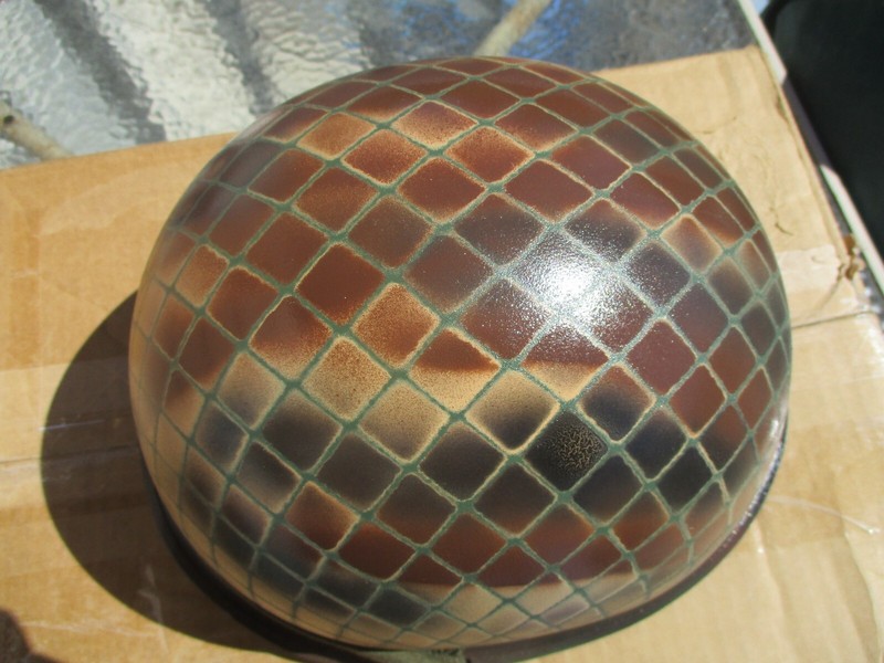 CUSTOM M-1 Helmet & Liner - WWII Vietnam War Korea Military Army trench art gallery