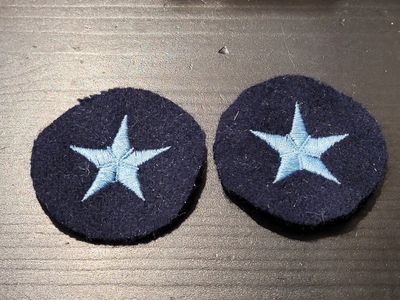 Reproduction WW2 US Navy WAVES Sleeve Stars Blue on Navy Pair 863