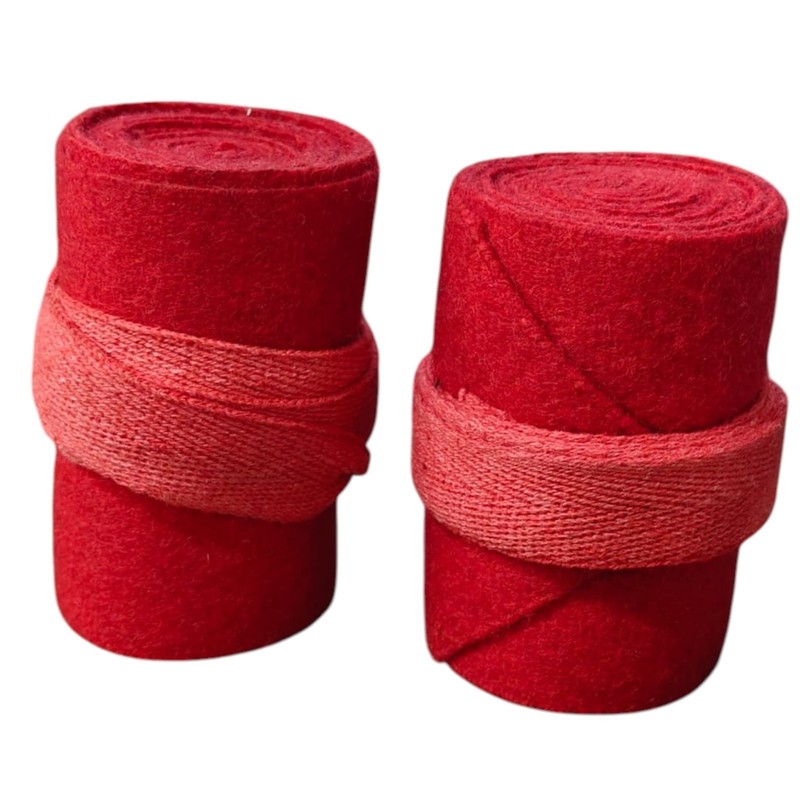 WW1 US Army M1910 Puttees Red Wool Leggings Wraps British Repro No Interlock gallery