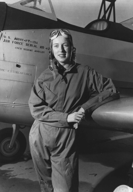 WW2 WWII Photo USAAF WASP Cornelia Fort w PT-19 Trainer World War Two / 8081