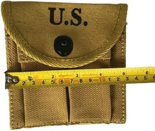 US WWII M1 Carbine Khaki Canvas Ammo Pouches Set of 5 Military Reproduction gallery