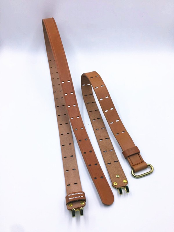 WWII WW2 US ARMY M1907 RIFLE LEATHER SLING M1 GARAND SPRINGFIELD STRAP Golden gallery
