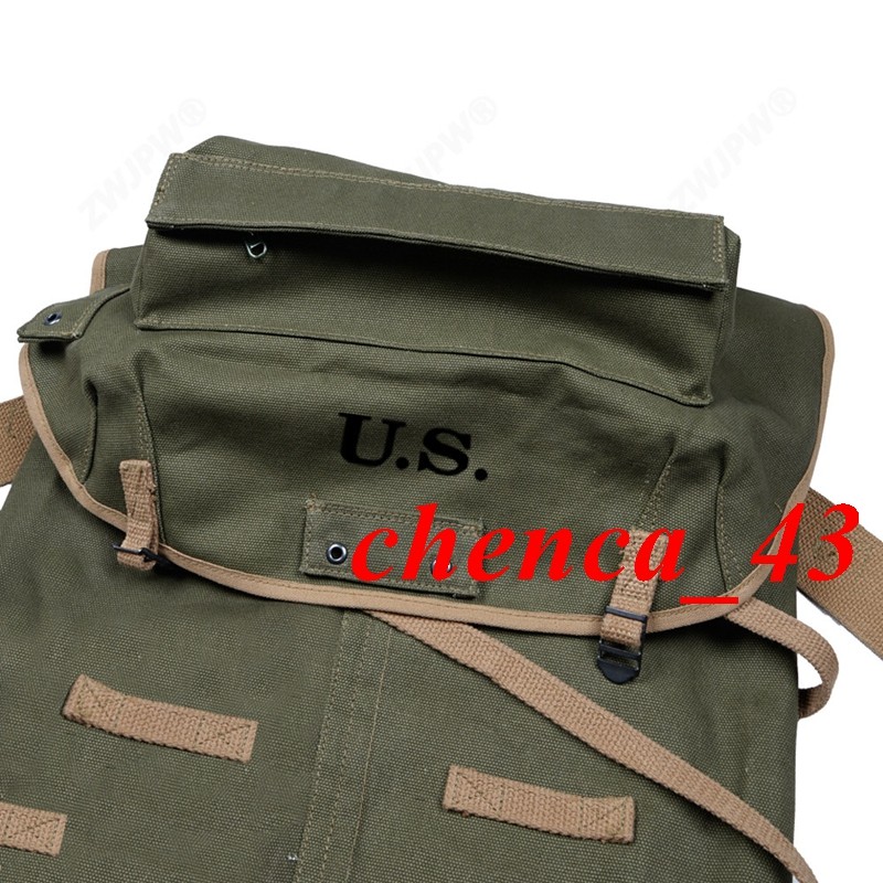 M1943 Outdoor Reproduction Backpack WWII US Army Canvas 10th Mountain Field Pack gallery