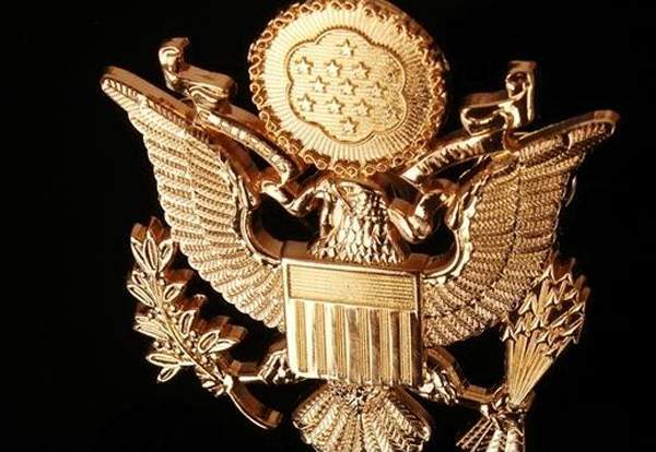 WWII US Army Officer Cap Eagle Badge Insignia-US111 gallery