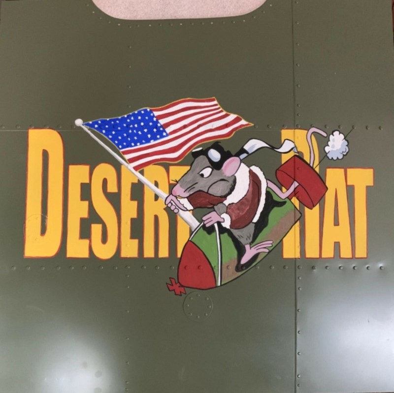 Boeing B-17E Flying Fortress “Desert Rat” Nose Art Panel, WWII Aviation NAP-0140