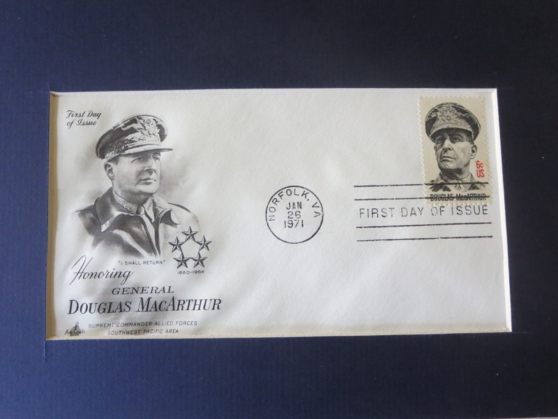 Honoring General Douglas MacArthur & First Day Cover of his own stamp gallery