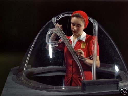 WW2 Color Photo B-17 Plexiglass Nose Wartime Production WWII World War Two