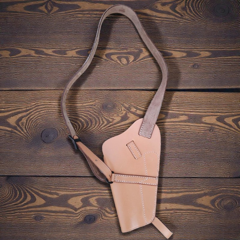 U.S. WWII M3 Colt M1911 .45 Tanker Shoulder Leather Holster - Tan Color gallery