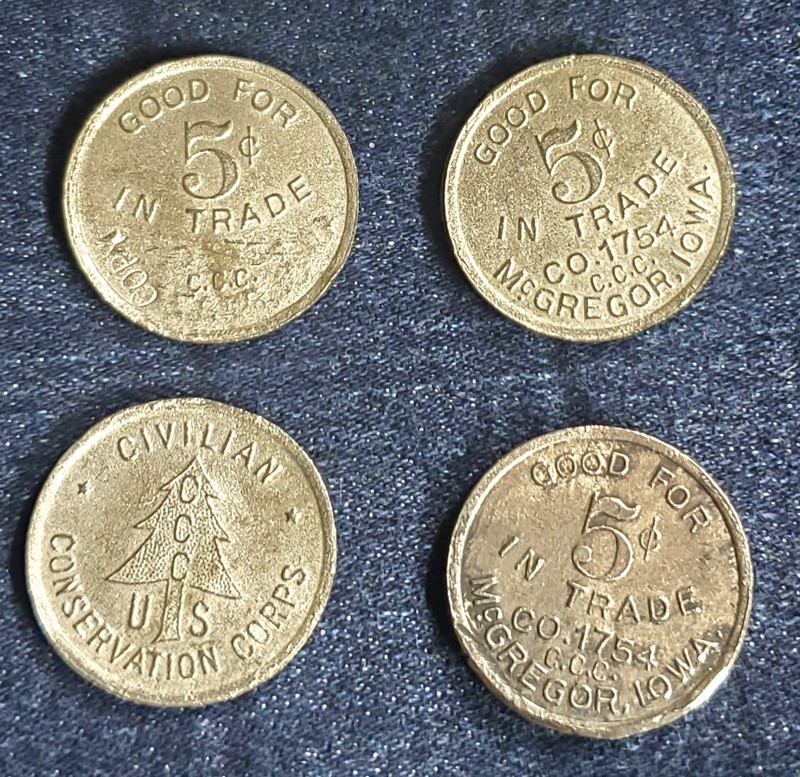 C.C.C., Civilian Conservation Corps Canteen token gallery