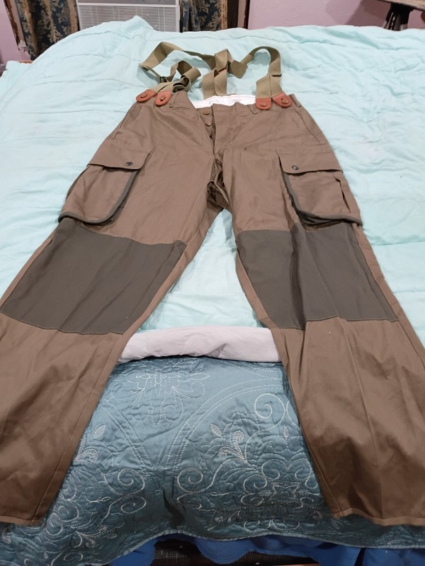 reproduction wwus paratrooper pants ,reinforced with suspenders 34 reg 33 inseam