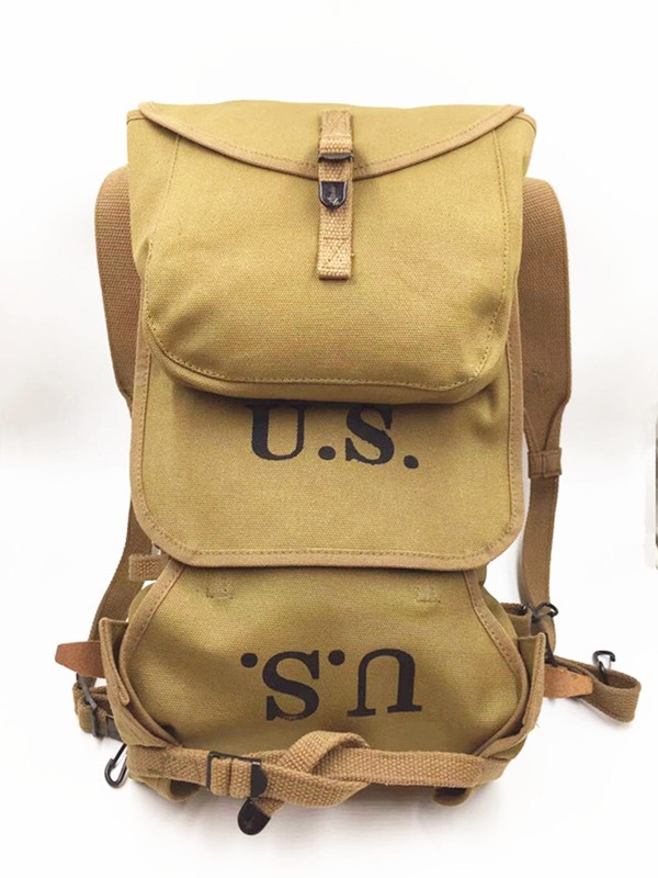 WW2 US ARMY SHOVEL SPAD THOMPSON MAGAZINE BAG 1928 HAVERSACK FIELD EQUIPMENT gallery