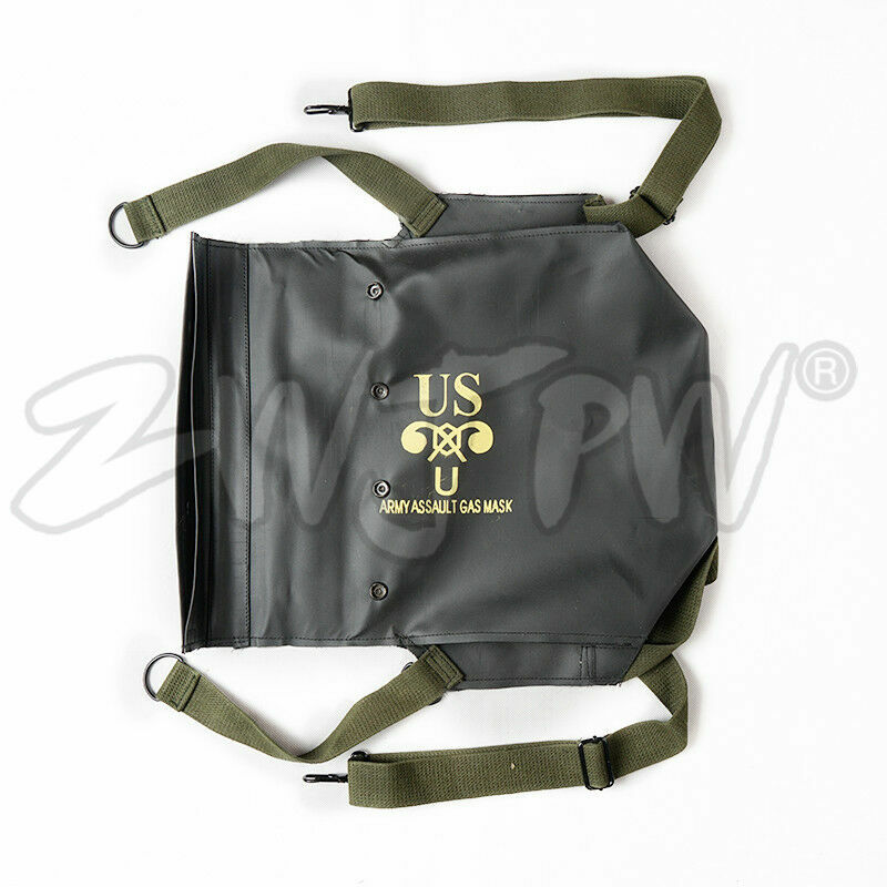 WW2 US ARMY NORMANDY D-DAY M5 M7 GAS MASK BAG PACK CARRIER CLASSICAL REPRO gallery