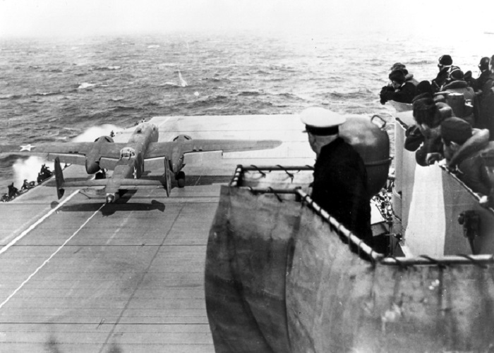 B-25B Mitchell Bomber USS Hornet Doolittle Raid 5×7 WW2 World War II Photo 700