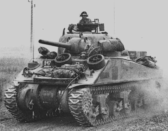 WW2 Photo British M4 Sherman Tank in France WWII World War Two Normandy D-Day