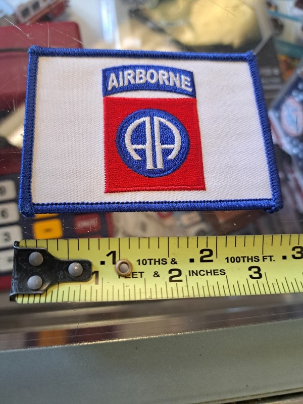 US Army 3.25" 82nd Airborne ABN All American Flag Official Iron On Unused NEW gallery