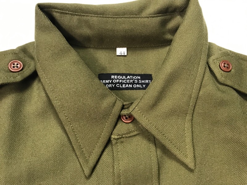 WWII US ARMY INFANTRY OFFICER M1937 M37 COMBAT FIELD WOOL SHIRT-SIZE 6 (52-54R) gallery