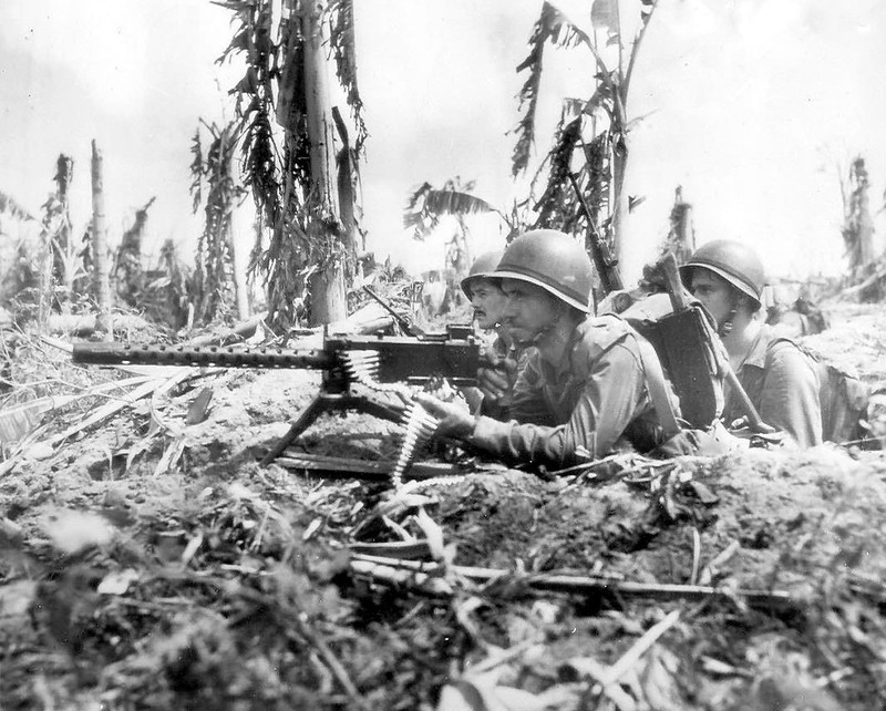 A machine gun nest and its crew on Guam World War II WWII WW2 8×10 Photo 763c