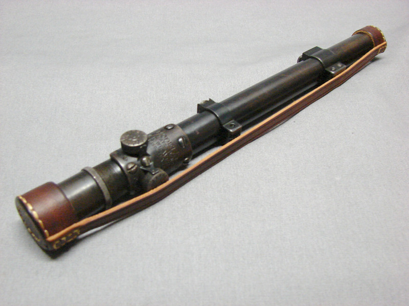 U.S. WW2 SPRINGFIELD M73B1 RIFLE SCOPE LEATHER COVER -REPRODUCTION