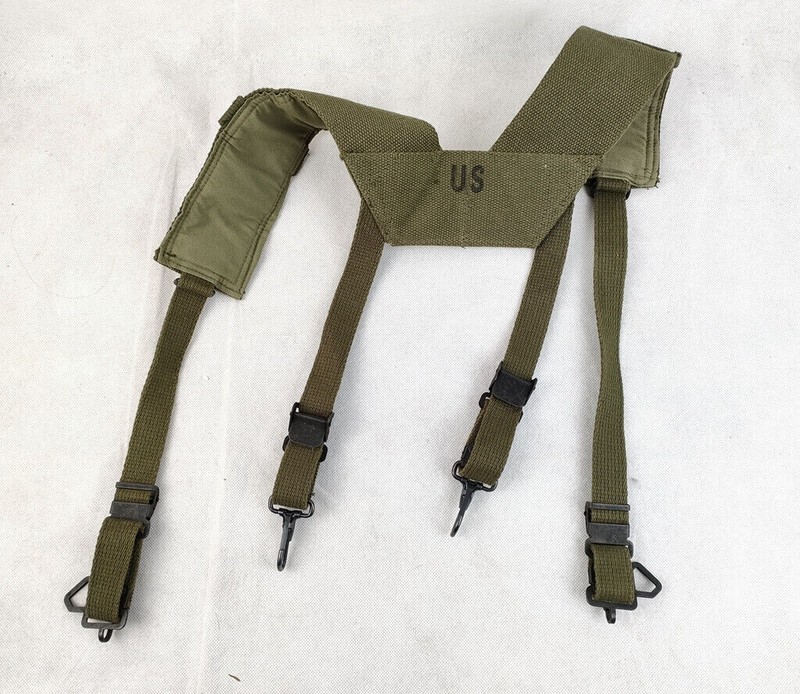 WW2 US ARMY VIETNAM WAR M1956 FIELD EQUIPMENT H SUSPENDERS SHOULDER STRAPS