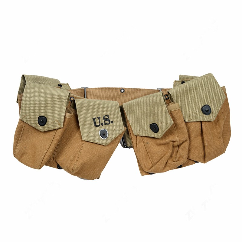 WWII U.S. Army Military M1937 BAR Magazine Belt Pouch Canvas gallery