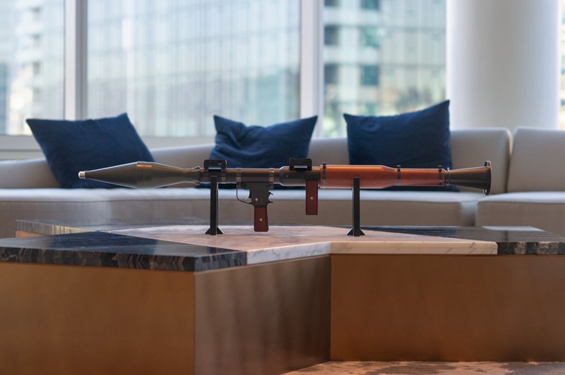 BLACK – Display Stand for Matrix RPG-7 1:1 Prop | Man Cave Essentials