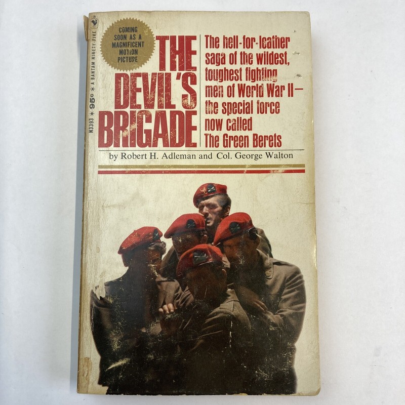 Green Berets WWII History The Devil’s Brigade 1967 Bantam Ed PromotionalMovie Ed
