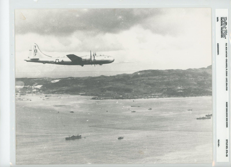 WWII 8x10 Photo Print USAAF Bomber over English Channel