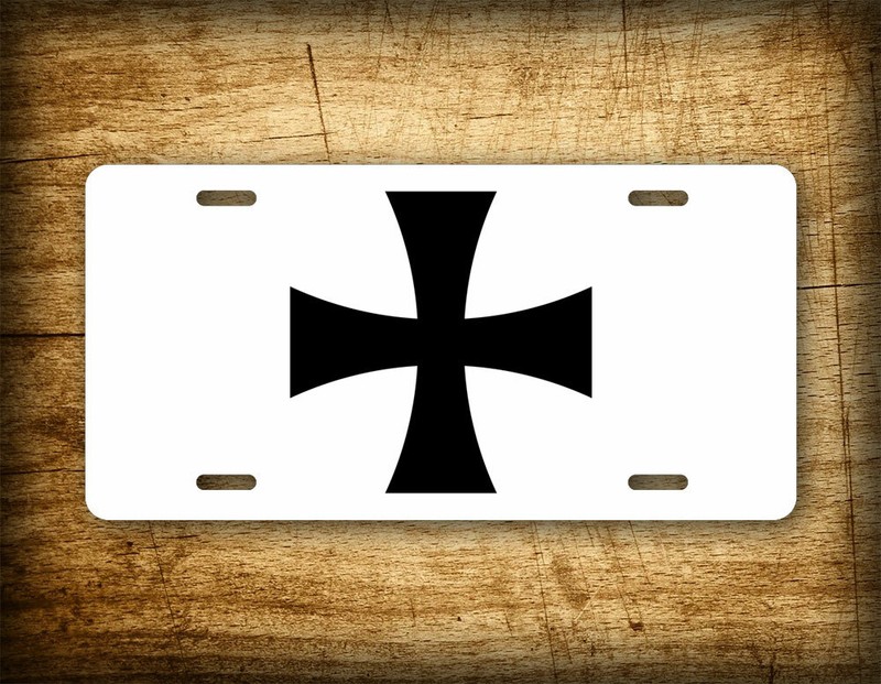 WWI German Vehicle Identification Cross License Plate WW1 Military Auto Tag