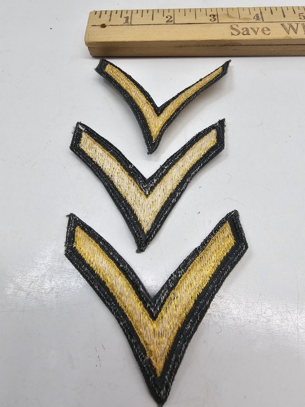 WWII US JACKET SLEEVE RANK CHEVRONS INSIGNIA gallery
