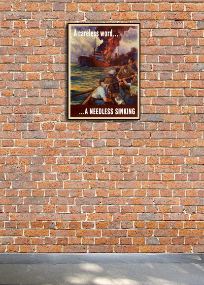“A Careless Word - A Needless Sinking” 1942 World War 2 Poster - 18x24 gallery