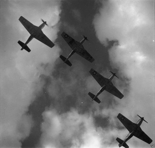 P-51 Mustangs Formation Ramitelli Italy 1945 New WW2 World War II 8×10 Photo