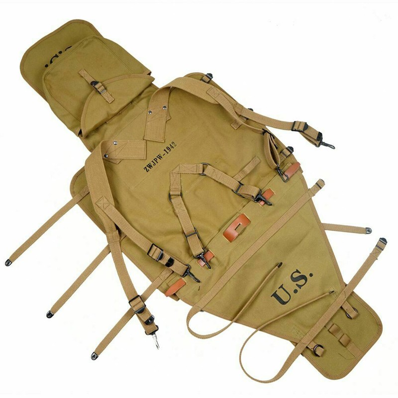 WWII US Army M1928 Backpack Canvas Field Rucksack Bag gallery