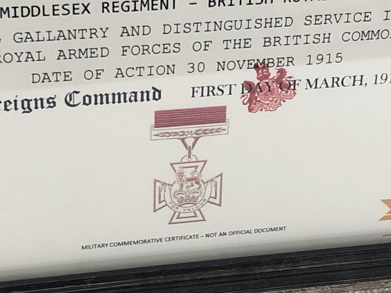 THE VICTORIA CROSS COMMEMORATIVE CERTIFICATE ~ Type 1 w/Free Custom Printing gallery