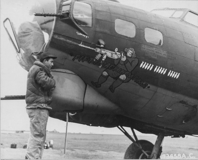 WW2 WWII Photo World War Two / USAAF B-17 Flying Fortress Nose Art 5952