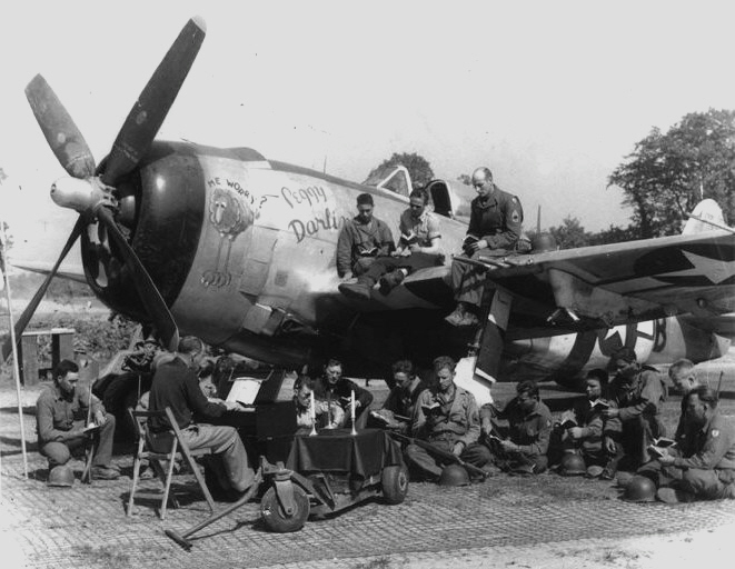 B&W WW2 Photo WWII P-47 “Peggy Darlin” Nose Art World War Two USAAF US Army