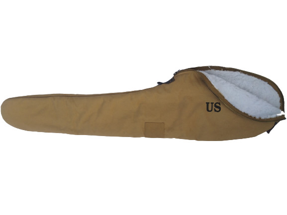 Army WWII US M1 Garand 1943 Canvas Carry Case With Carry Strap Fleece Lining