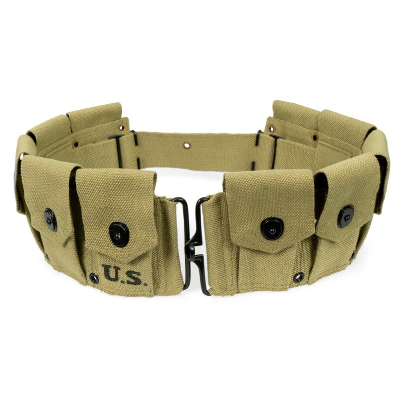 Authentic WW2 Reproduction M1 US Army Canvas Garand Belt- Webbing-Field Gear-New