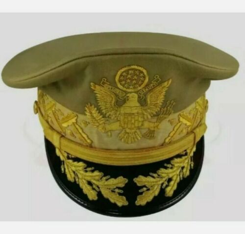 HAT CAP KEPI – US Army Peak Cap General Douglas Uniform Military Khaki Hat