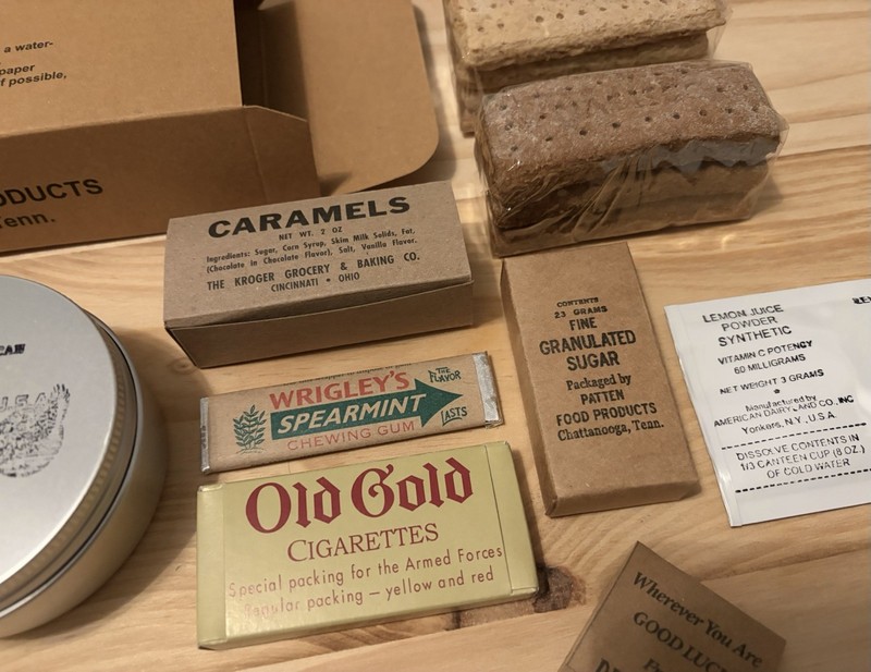 Early-Mid War Fully Edible WWII Reproduction K Ration Breakfast Dinner Or Supper gallery
