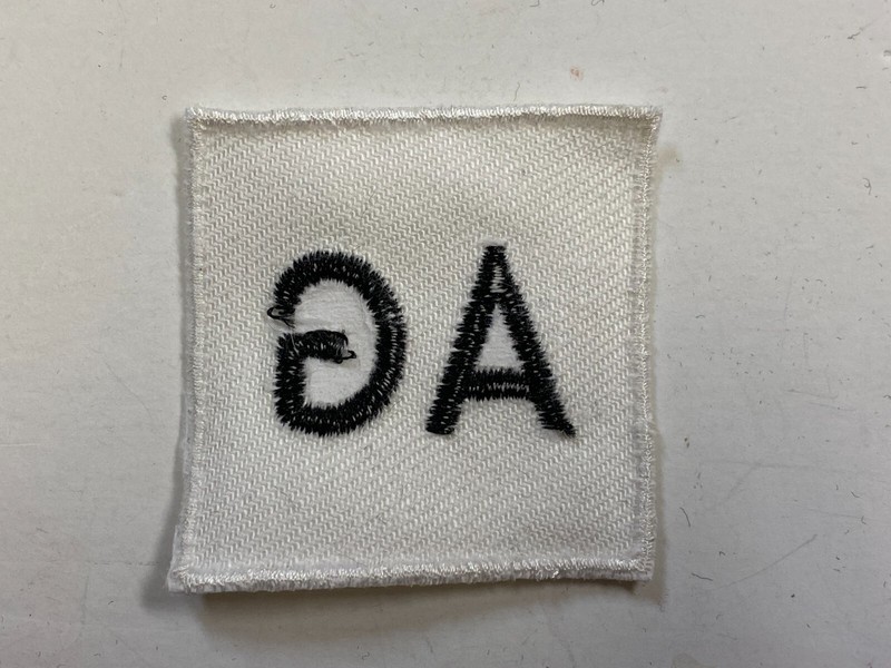 F0245 Repro WW2 US Navy Sleeve Mark Armed Guard White Twill IR43E gallery