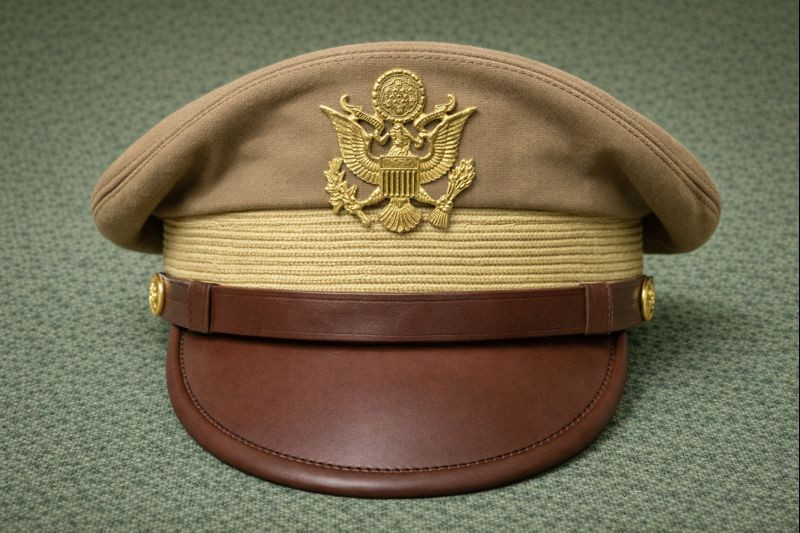 WW2 USAAF US ARMY OFFICERS VISOR HAT WWII CRUSHER STYLE Wool CAP all Sizes