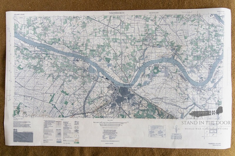 WW2 Nijmegan Map- Operation Market Garden