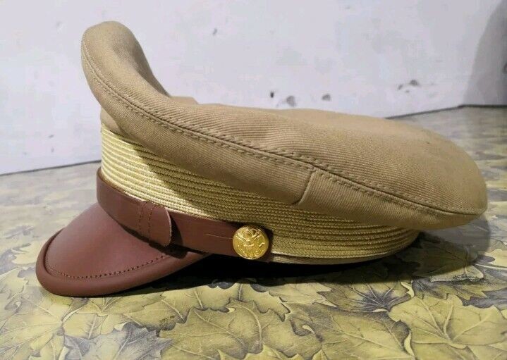 WW2 USAAF US ARMY OFFICERS UNIFORM VISOR HAT CRUSHER STYLE CAP all size gallery