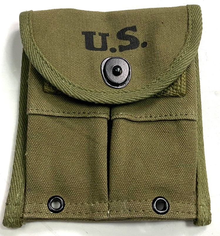 WWII US ARMY M1 CARBINE RIFLE 15RD EQUIPMENT BELT AMMO POUCH-OD#7