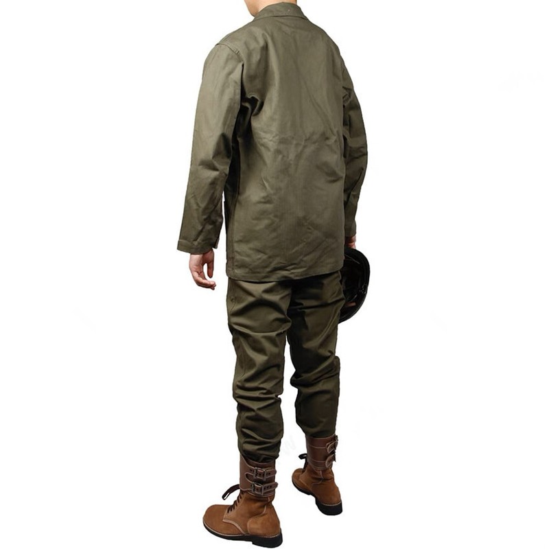WW2 US ARMY USMC HBT UNIFORM AND M1 HELMET WITH COVER USMC LEGGINGS AND BOOTBELT gallery