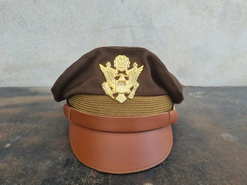 WW2 US Army Aircorps Military Officers Pilots Visor Crusher Hat Cap gallery