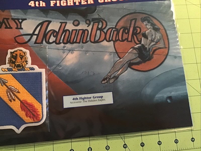 Willabee & Ward Emblems Of Air War WWII Patch 4th Fighter Group + Info Card gallery