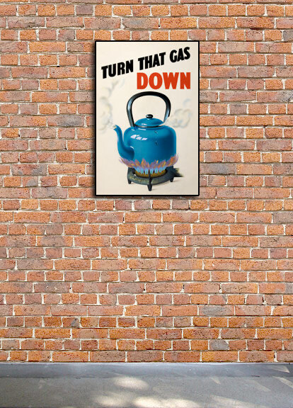 1940s Turn That Gas Down WWII Homefront Conservation War Poster - 16x24 gallery